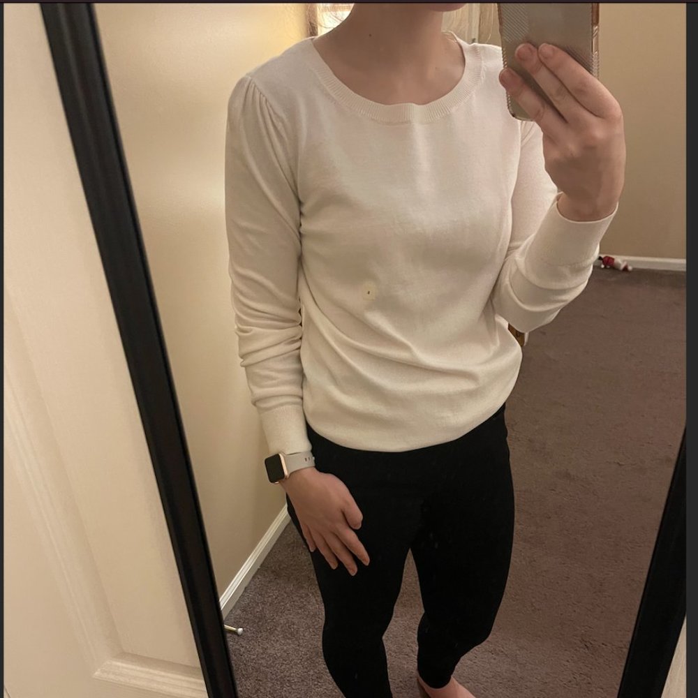 Loft White Tunic Sweater
